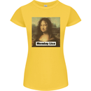 Mona Lisa Parody Monday Lisa Womens Petite Cut T-Shirt Yellow