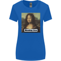 Mona Lisa Parody Monday Lisa Womens Wider Cut T-Shirt Royal Blue