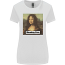 Mona Lisa Parody Monday Lisa Womens Wider Cut T-Shirt White