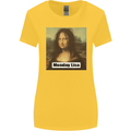 Mona Lisa Parody Monday Lisa Womens Wider Cut T-Shirt Yellow
