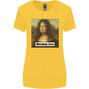 Mona Lisa Parody Monday Lisa Womens Wider Cut T-Shirt Yellow