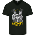 Money Team Pablo Escobar El Chapo Al Capone Mens V-Neck Cotton T-Shirt Black