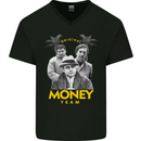 Money Team Pablo Escobar El Chapo Al Capone Mens V-Neck Cotton T-Shirt Black