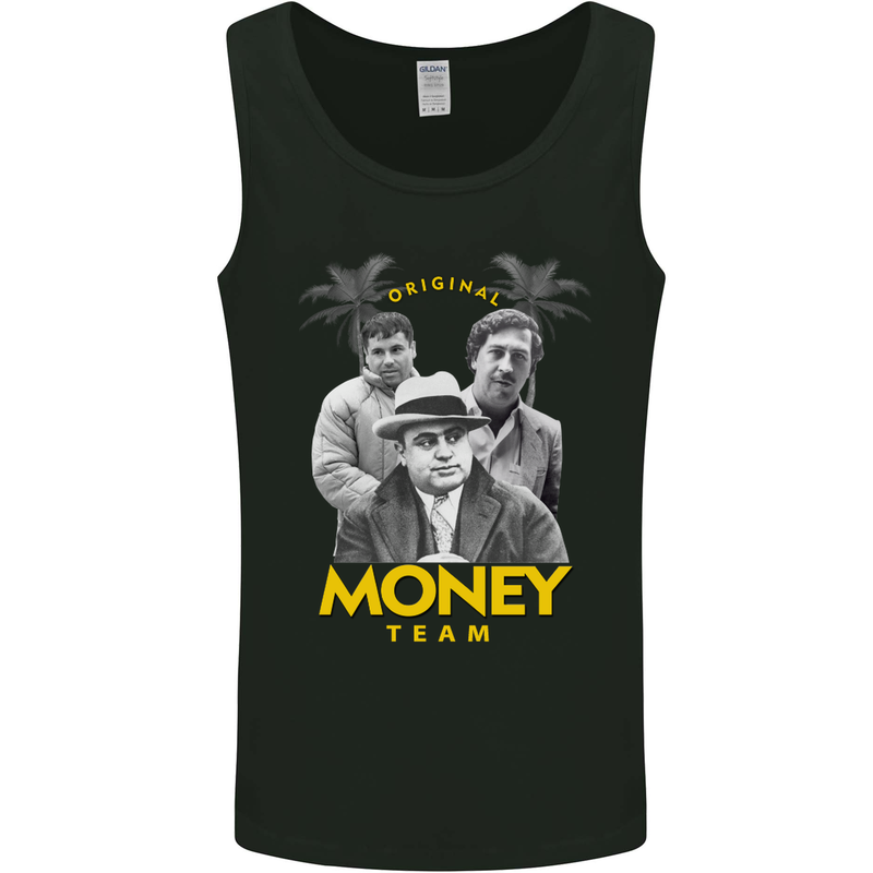 Money Team Pablo Escobar El Chapo Al Capone Mens Vest Tank Top Black