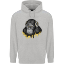 Monkey DJ Headphones Music Childrens Kids Hoodie Sports Grey