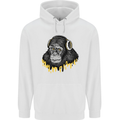 Monkey DJ Headphones Music Childrens Kids Hoodie White