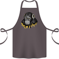 Monkey DJ Headphones Music Cotton Apron 100% Organic Dark Grey