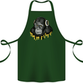 Monkey DJ Headphones Music Cotton Apron 100% Organic Forest Green