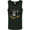 Monkey DJ Headphones Music Mens Vest Tank Top Black