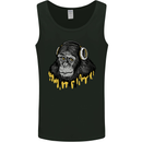 Monkey DJ Headphones Music Mens Vest Tank Top Black