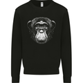 Monkey Face Chimpanzee Kids Sweatshirt Jumper Black