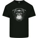 Monkey Face Chimpanzee Kids T-Shirt Childrens Black