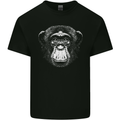 Monkey Face Chimpanzee Mens Cotton T-Shirt Tee Top Black