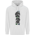 Monkey Music Ghetto Blaster Retro Funny Childrens Kids Hoodie White