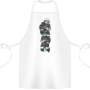 Monkey Music Ghetto Blaster Retro Funny Cotton Apron 100% Organic White