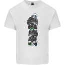 Monkey Music Ghetto Blaster Retro Funny Kids T-Shirt Childrens White