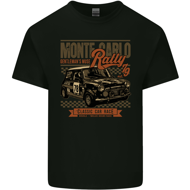 Monte Carlo Rally 79 Mini Car Enthusiast Kids T-Shirt Childrens Black