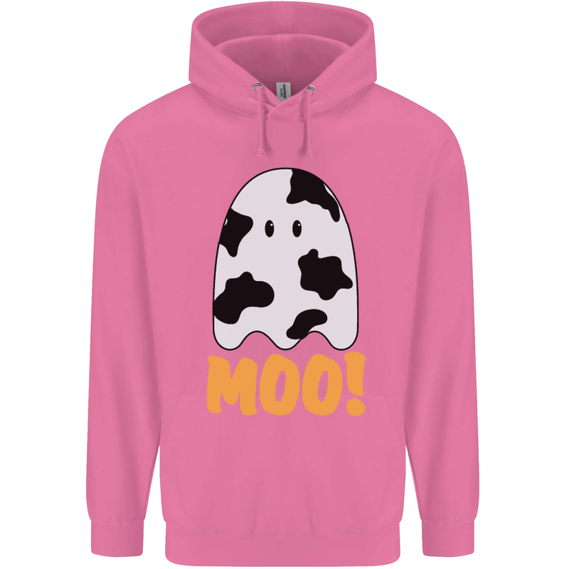 Moo Funny Cow Ghost Halloween Spooky Childrens Kids Hoodie Azalea
