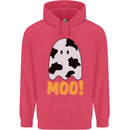 Moo Funny Cow Ghost Halloween Spooky Childrens Kids Hoodie Heliconia