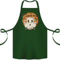 Moo I Mean Boo Funny Cow Halloween Cotton Apron 100% Organic Forest Green