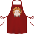 Moo I Mean Boo Funny Cow Halloween Cotton Apron 100% Organic Maroon