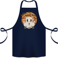 Moo I Mean Boo Funny Cow Halloween Cotton Apron 100% Organic Navy Blue