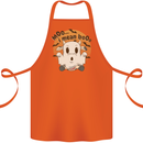 Moo I Mean Boo Funny Cow Halloween Cotton Apron 100% Organic Orange