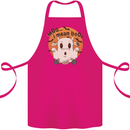 Moo I Mean Boo Funny Cow Halloween Cotton Apron 100% Organic Pink