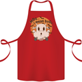 Moo I Mean Boo Funny Cow Halloween Cotton Apron 100% Organic Red