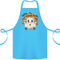 Moo I Mean Boo Funny Cow Halloween Cotton Apron 100% Organic Turquoise
