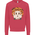 Moo I Mean Boo Funny Cow Halloween Kids Sweatshirt Jumper Heliconia
