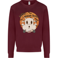 Moo I Mean Boo Funny Cow Halloween Kids Sweatshirt Jumper Maroon