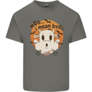 Moo I Mean Boo Funny Cow Halloween Kids T-Shirt Childrens Charcoal