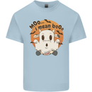 Moo I Mean Boo Funny Cow Halloween Kids T-Shirt Childrens Light Blue
