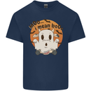 Moo I Mean Boo Funny Cow Halloween Kids T-Shirt Childrens Navy Blue