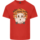 Moo I Mean Boo Funny Cow Halloween Kids T-Shirt Childrens Red