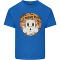 Moo I Mean Boo Funny Cow Halloween Kids T-Shirt Childrens Royal Blue