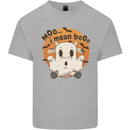 Moo I Mean Boo Funny Cow Halloween Kids T-Shirt Childrens Sports Grey