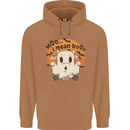 Moo I Mean Boo Funny Cow Halloween Mens 80% Cotton Hoodie Caramel Latte