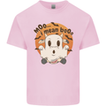 Moo I Mean Boo Funny Cow Halloween Mens Cotton T-Shirt Tee Top Light Pink