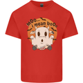 Moo I Mean Boo Funny Cow Halloween Mens Cotton T-Shirt Tee Top Red