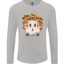 Moo I Mean Boo Funny Cow Halloween Mens Long Sleeve T-Shirt Sports Grey