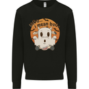Moo I Mean Boo Funny Cow Halloween Mens Sweatshirt Jumper Black