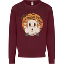 Moo I Mean Boo Funny Cow Halloween Mens Sweatshirt Jumper Maroon