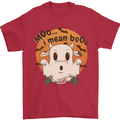 Moo I Mean Boo Funny Cow Halloween Mens T-Shirt 100% Cotton Red