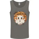 Moo I Mean Boo Funny Cow Halloween Mens Vest Tank Top Charcoal