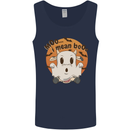 Moo I Mean Boo Funny Cow Halloween Mens Vest Tank Top Navy Blue