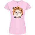 Moo I Mean Boo Funny Cow Halloween Womens Petite Cut T-Shirt Light Pink