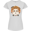 Moo I Mean Boo Funny Cow Halloween Womens Petite Cut T-Shirt White