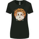 Moo I Mean Boo Funny Cow Halloween Womens Wider Cut T-Shirt Black